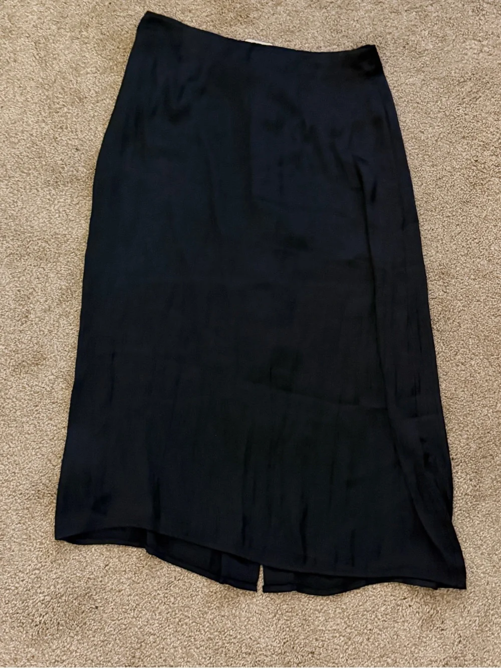 Free People Analise Black Button Front Midi Skirt Size 8 NWT $78